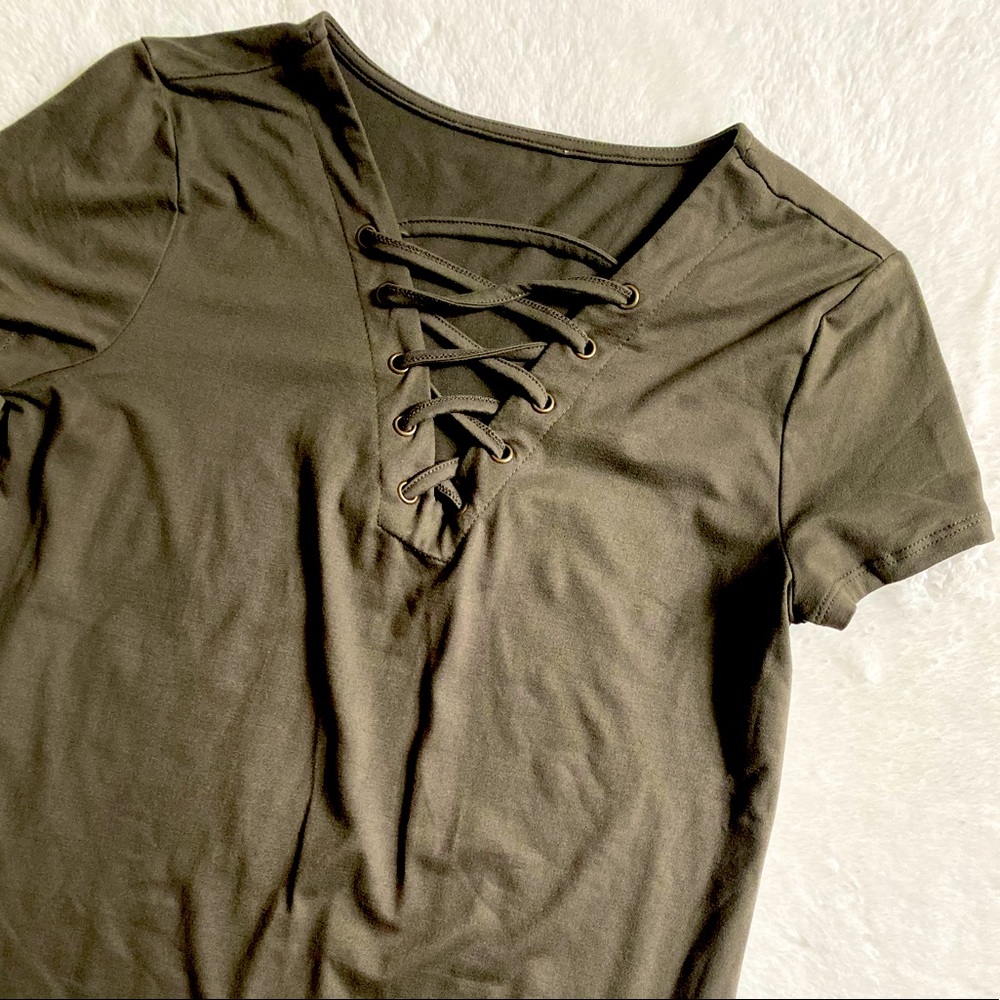 Olive Green T-Shirt Dress